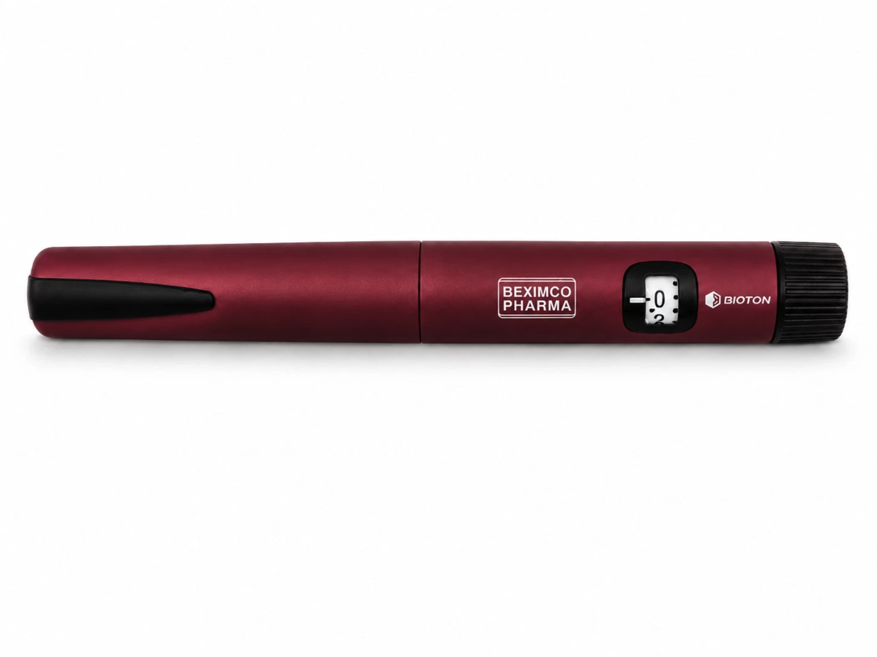 GensuPen2 Reusable Auto Injection Multi-Dose Pen with Adjustable Dose Dial (Red) - Image 2